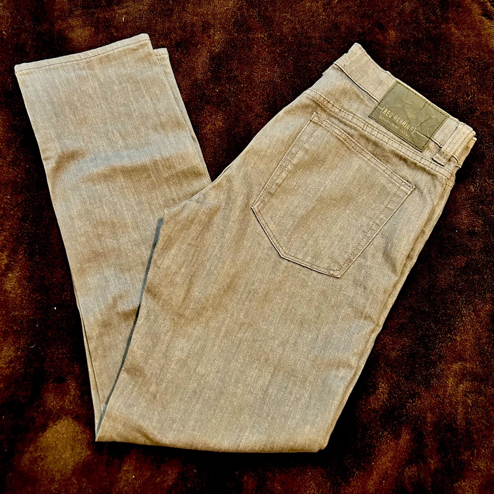 Red Herring raw denim dark gray jeans, slim fit, Men’s 30w/29inseam